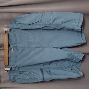 Coleman Mens Shorts Nylon Teal Pockets Camping Hiking Outdoors XL 40-42 EUC